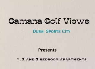 Samana Golf Views Dubai Sports City -E-Brochure
