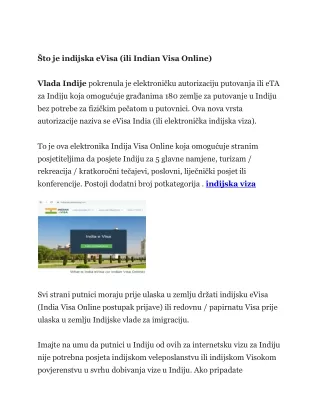 to je indijska evisa ili indian visa online
