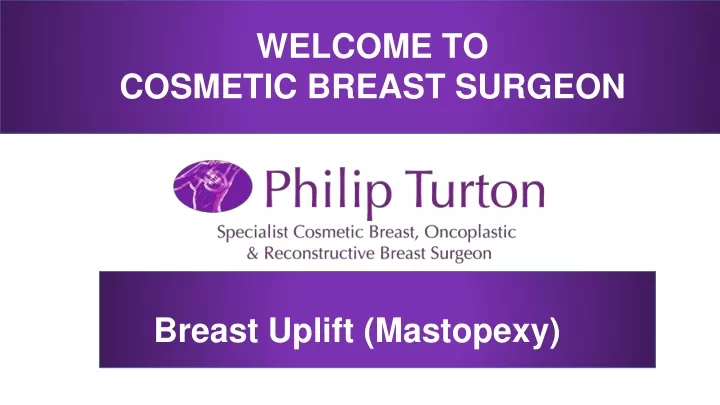 welcome to cosmetic breast surgeon