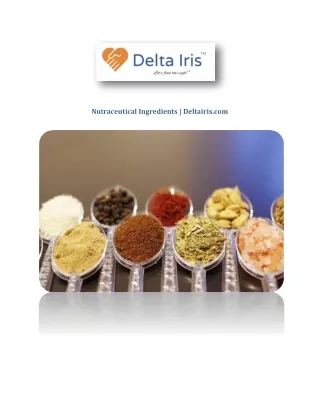 Nutraceutical Ingredients | Deltairis.com