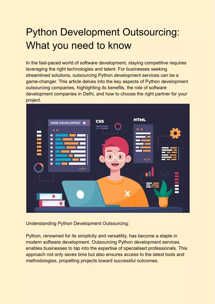 python development outsourcing what you need