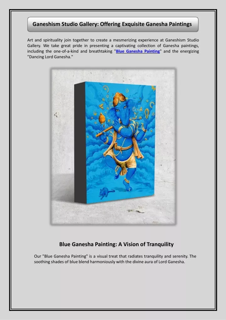 ganeshism studio gallery offering exquisite