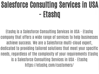 salesforce consulting services in usa etashq