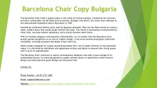 Barcelona Chair Copy Bulgaria