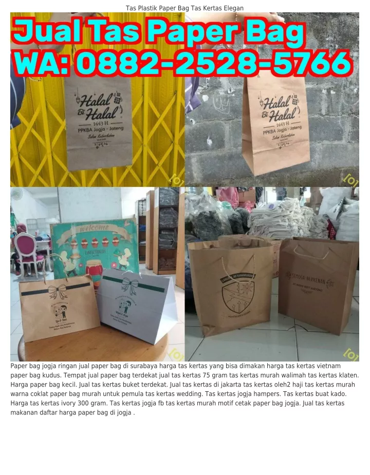 tas plastik paper bag tas kertas elegan