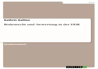 get [PDF] Download Bodenrecht und -bewertung in der DDR (German Edition)