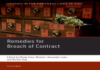 PDF/READ Remedies for Breach of Contract (Studies in the Contract Law of Asia)