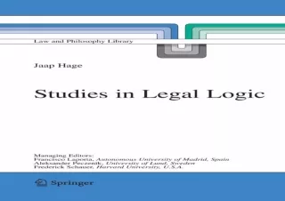 $PDF$/READ/DOWNLOAD Studies in Legal Logic (Law and Philosophy Library Book 70)