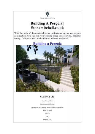 building a pergola stonemitchell co uk