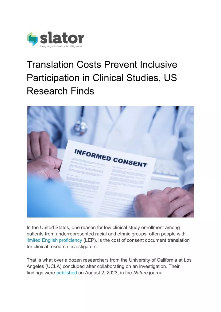 translation costs prevent inclusive participation