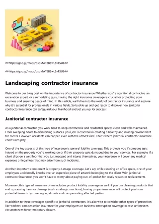 Landscaping contractor insurance