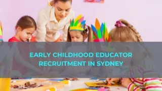 Early Childhood Educator Recruitment in Sydney