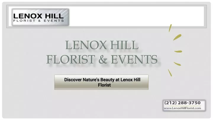 lenox hill florist events