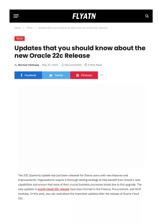 Updates that you should know about the new Oracle 22c Release
