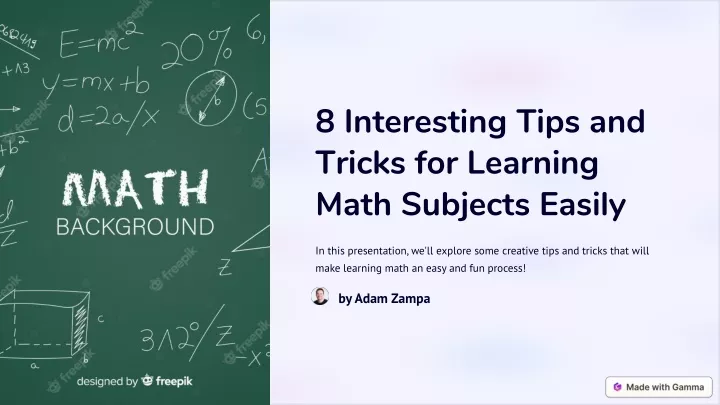 8 interesting tips and tricks for learning math