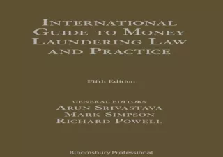Download Book [PDF] International Guide to Money Laundering Law and Practice: (Fifth Edition)