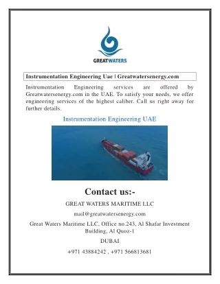 Instrumentation Engineering Uae  Greatwatersenergy