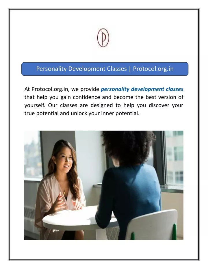 personality development classes protocol org in