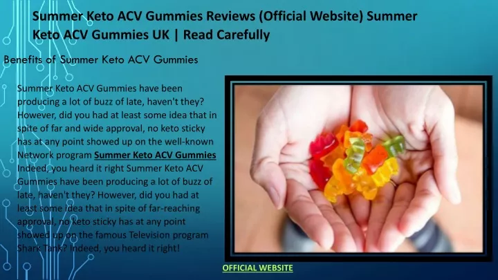 summer keto acv gummies reviews official website