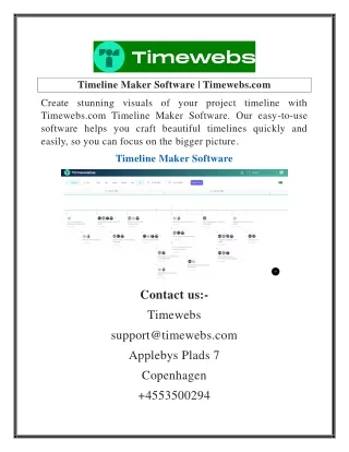 Timeline Maker Software  Timewebs