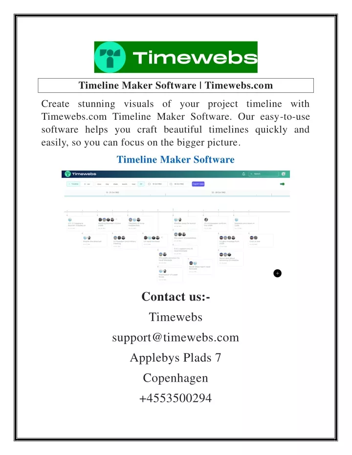 timeline maker software timewebs com