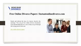 free online divorce papers instantonlinedivorce