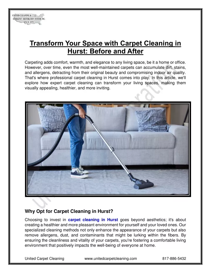 transform your space with carpet cleaning