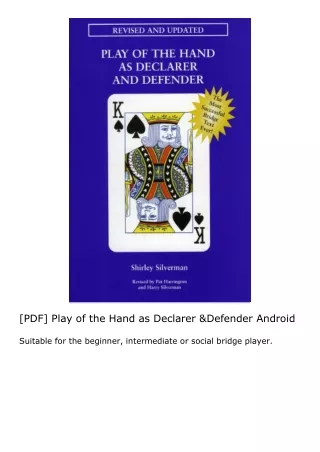 [PDF] Play of the Hand as Declarer & Defender Android