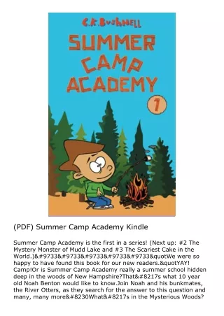 (PDF) Summer Camp Academy Kindle