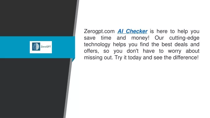 zerogpt com ai checker is here to help you save