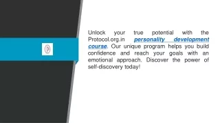 Personality Development Course Protocol.org.in