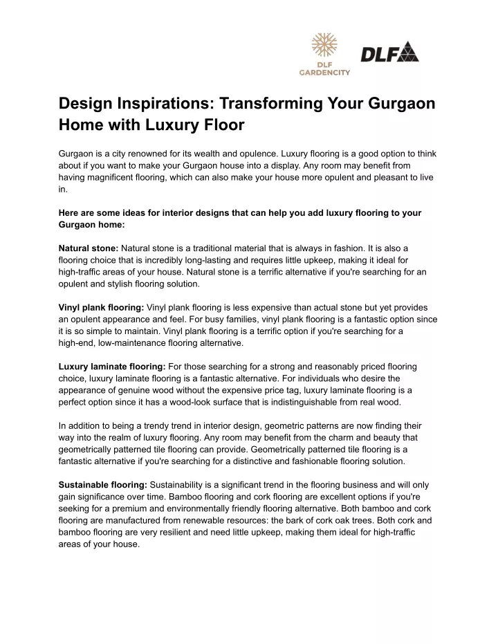 design inspirations transforming your gurgaon