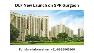 Dlf New launch on spr Gurgaon site, Dlf New launch on spr Gurgaon location map,