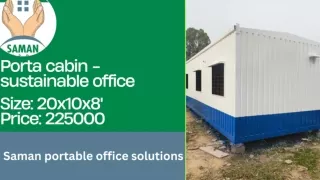 Your Portable Office Solution Introducing Porta Cabins
