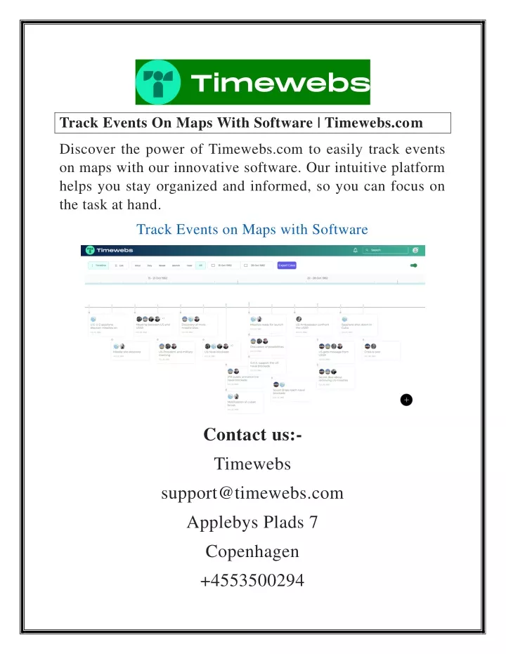 track events on maps with software timewebs com