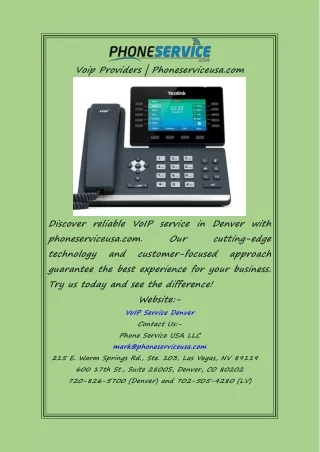 Voip Service Denver  Phoneserviceusa