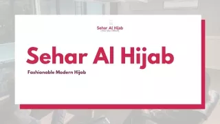 sehar al hijab fashionable modern hijab