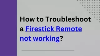 How to Troubleshoot a Firestick Remote not working
