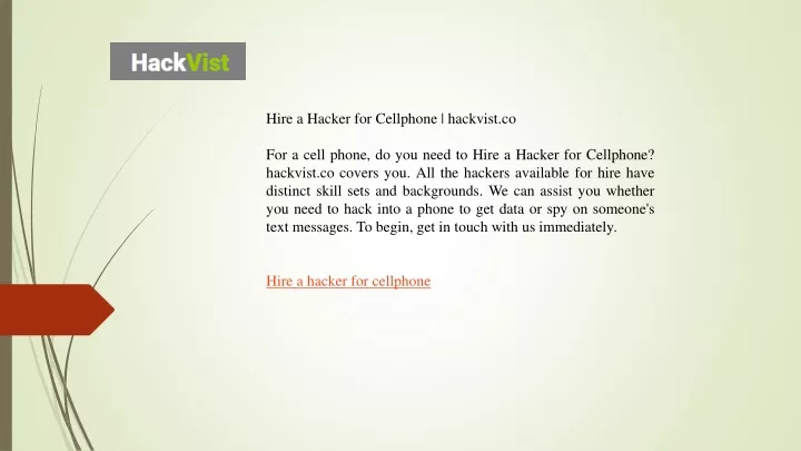 hire a hacker for cellphone hackvist