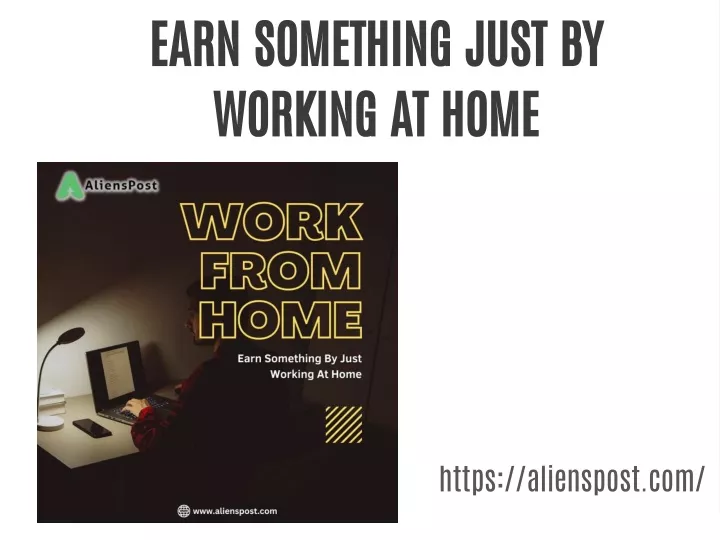 earn something just by working at home