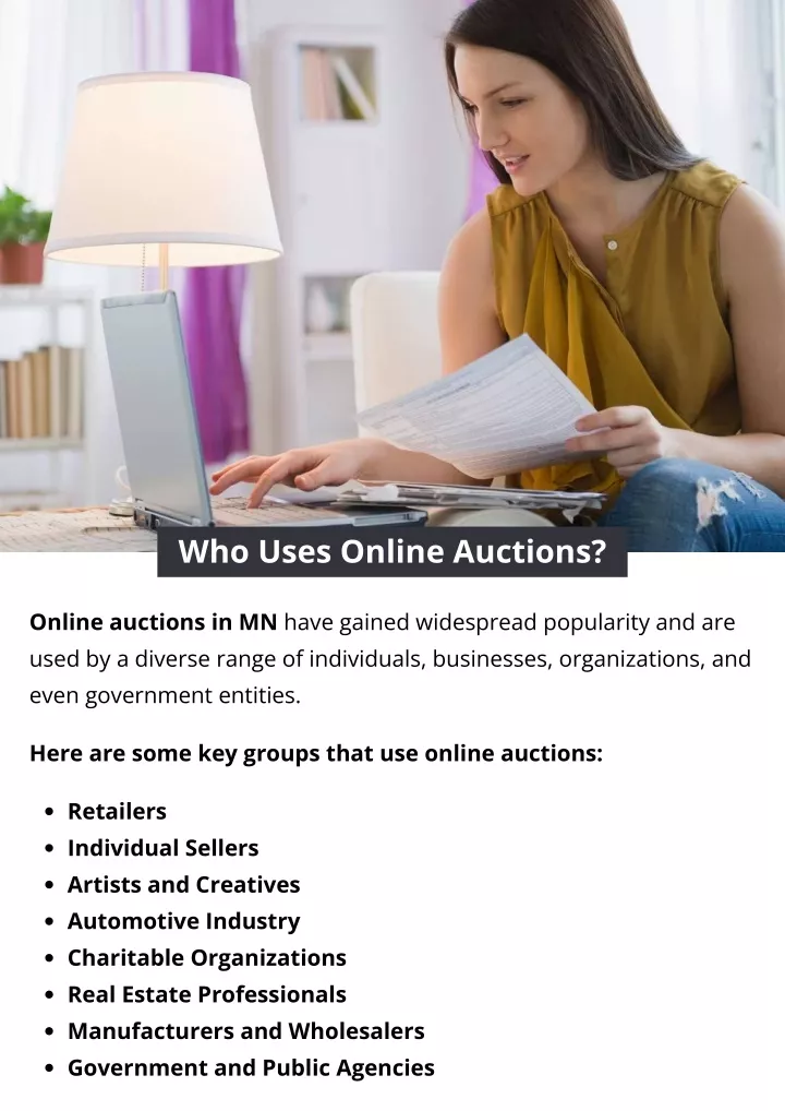 who uses online auctions