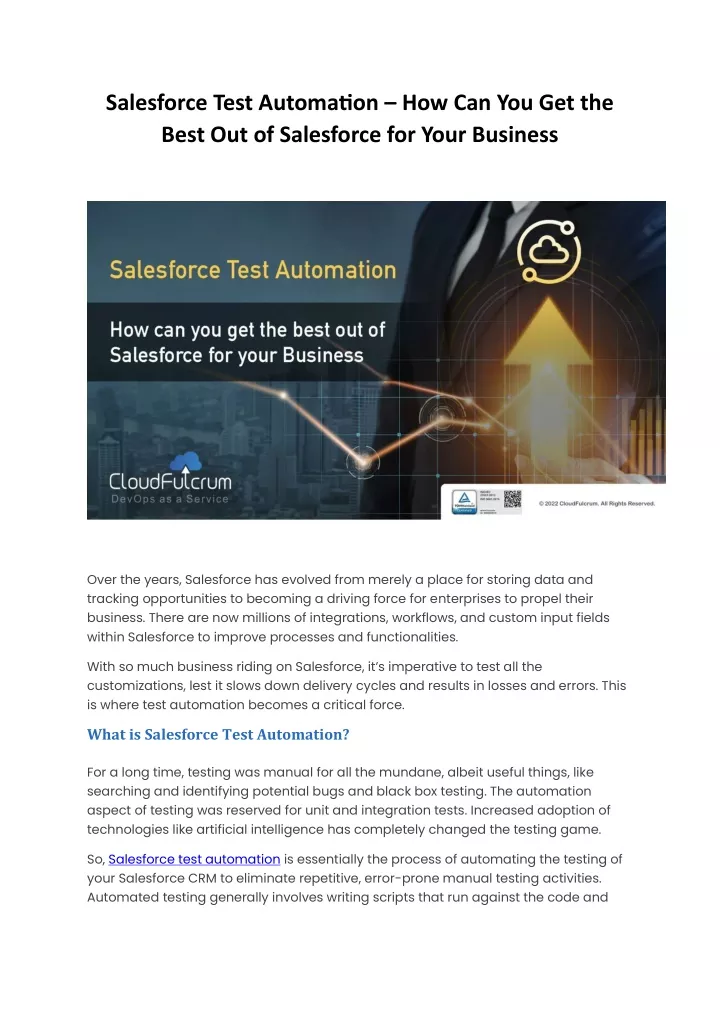 salesforce test automation