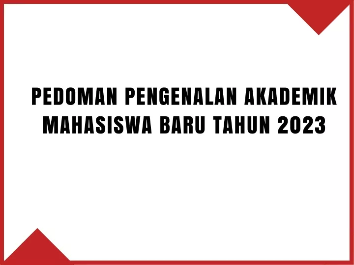 pedoman pengenalan akademik mahasiswa baru tahun