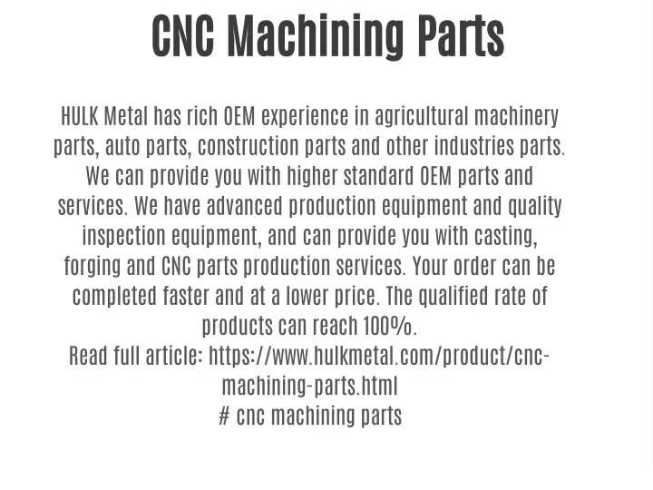 cnc machining parts