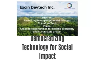 Democratizing Technology for Social Impact