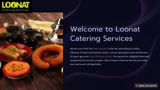 Taste Elegance with Loonat Catering Services