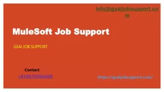 MuleSoft job support