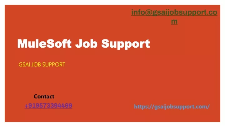 mulesoft job support