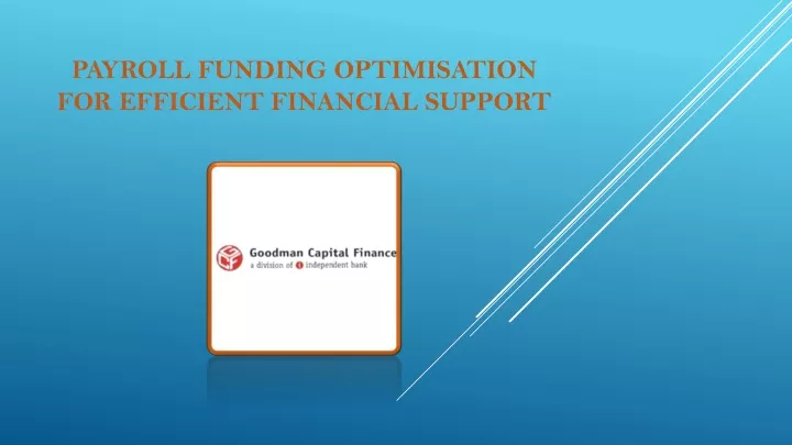 payroll funding optimisation for efficient financial support