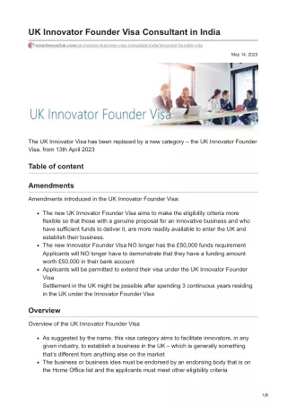 How to Apply for the UK Innovator Founder Visa from India